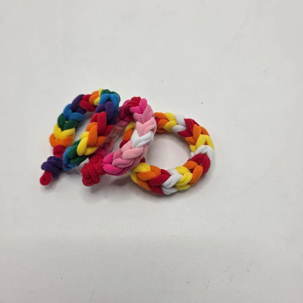 Handmade Braided Bracelet Kids Made Colorful Stretch Friendship Bracelets 3 Pack